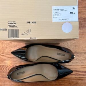 Michael Kors Dorothy black patent leather pumps